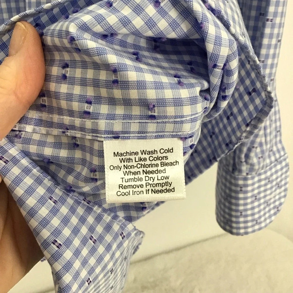 Brooks Brothers 1905 Stretch Non-Iron Slim-Fit Button-Up Shirt Size 17.5” 34” - Picture 6 of 6